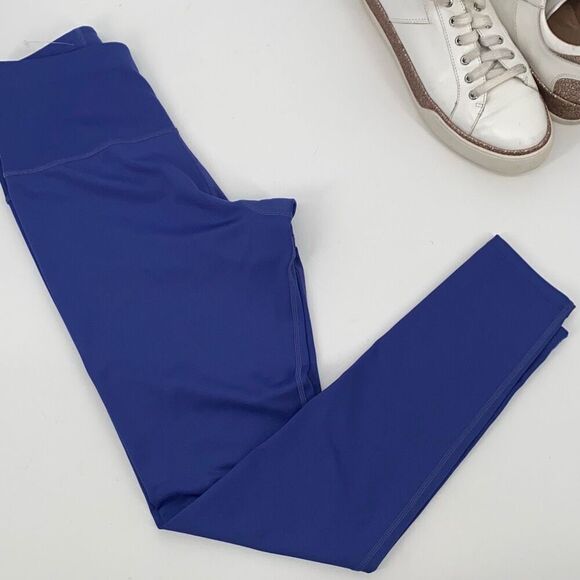 Underalls  mLined Crotch High-Rise Stretch Leggings Tights Athletic Yoga Blue XS - Picture 5 of 11